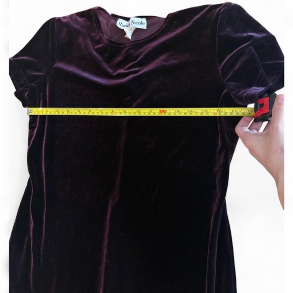 Vintage Y2K Purple Velvet Midi Dress Size 6 Whimsigoth Chic Fairycore Phoebe - Picture 3 of 7